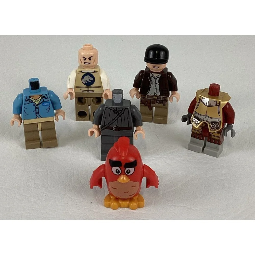 Lego Minifigure Mixed Lot Indiana Jones Lord Rings Jurassic Parts Figure Lot